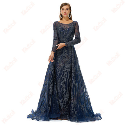 charming vintage blue evening dress